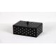 Caja de cuero Pinchos negra