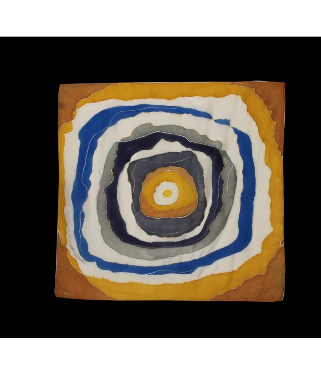 Silk scarf model "Concentric Circles"